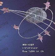 Contemporary Lighting Fixture Modern Hanging Chandelier #MD1133L7 Size w24" x h9"