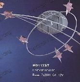 Contemporary Lighting Fixture Modern Hanging Chandelier #MD1133L7 Size w24" x h9"