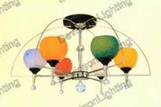 Contemporary Lighting Fixture Modern Hanging Chandelier #MX5524L6 Size w28" x h16"