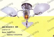 Contemporary Lighting Fixture Modern Hanging Chandelier #MX5534L4 Size w30" x h12"