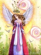 Crown Of Creation by Sara M. Butcher  8"x10" Ceramic Art Tile with recessed hangers for tabletop or wall hanging purposes