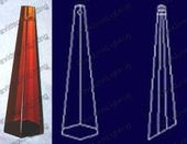 Crystal Amber Icicle 24% Lead Color  63 mm  - 2.5" #505-63