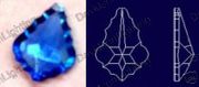 Crystal Blue French Cut 24% Lead Color  76 mm  - 3" # 911-76 Set of 10pc