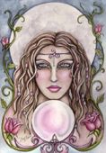 Crystal Moon by Jennifer Galasso 8"x10" Ceramic Art Tile with recessed hangers for tabletop or wall hanging purposes Crystal Moon by Jennifer Galasso 8"x10" Ceramic Art Tile with recessed hangers for tabletop or wall hanging purposes