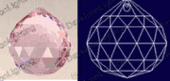 Crystal Pink Ball 24% Lead Color  40 mm - 1.5" # 701-40 Box of 40pc