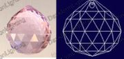 Crystal Pink Ball 24% Lead Color Faceted Sphere 30 mm - 1.5" # 701-30