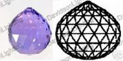 Crystal Purple Ball 24% Lead Color  30 mm  - 1.5" # 701-30 Set of 10pc