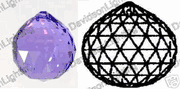 Crystal Purple Ball 24% Lead Color  40 mm - 1.5" # 701-40 Box of 40pc