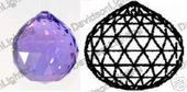Crystal Purple Ball 24% Lead Color  40 mm - 1.5" # 701-40 Set of 10pc