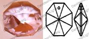 Crystal Rosaline Octagon 30% Lead Color  14 mm # 1050-14