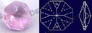 Crystal Rosaline Octagon 30% Lead Color  14 mm # 1080-14