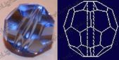 Crystal Sapphire Bead 24% Lead Color  10 mm # 1502-10 Set of 10pc