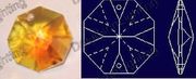 Crystal Topaz Octagon 24% Lead Color  14 mm # 1080-14 Set of 10pc
