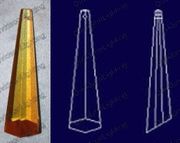 Crystal Yellow Icicle 24% Lead Color  63 mm  - 2.5" #505-63