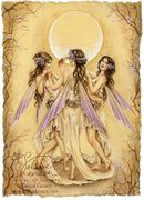 Dance of the Graces by Selina Fenech  8"x10" Ceramic Art Tile with recessed hangers for tabletop or wall hanging purposes