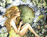 Dandelion Wishes by Abranda Icle Sisson  Dandelion Wishes by Abranda Icle Sisson 8"x10" Ceramic Art Tile with recessed hangers for tabletop or wall hanging purposes