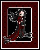 Dark Angel of Beauty by Chrissy Clark 8"x10" Ceramic Art Tile with recessed hangers for tabletop or wall hanging purposes Dark Angel of Beauty by Chrissy Clark 8"x10" Ceramic Art Tile with recessed hangers for tabletop or wall hanging purposes