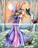 Dawn Fairy by Gretchen Raisch-Baskin 8"x10" Ceramic Art Tile with recessed hangers for tabletop or wall hanging purposes Dawn Fairy by Gretchen Raisch-Baskin 8"x10" Ceramic Art Tile with recessed hangers for tabletop or wall hanging purposes