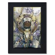 Don't Worry By Happy by Artist Jody Bergsma Don't Worry By Happy by Artist Jody Bergsma Tile mural of Six (6"x6" tiles) framed in a black wood frame Dimensions (LxWxH): 22.00 x 26.00 x 1.00 in.