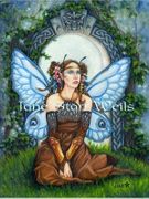 Doorway Between by Jane Starr Weils   8"x10" Ceramic Art Tile with recessed hangers for tabletop or wall hanging purposes