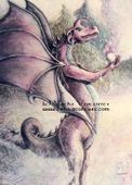 Dragon Magic by Vicki Visconti Tilley 8"x10" Ceramic Art Tile with recessed hangers for tabletop or wall hanging purposes Dragon Magic by Vicki Visconti Tilley 8"x10" Ceramic Art Tile with recessed hangers for tabletop or wall hanging purposes
