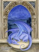 Dragon of Night by Meredith Dillman 8"x10" Ceramic Art Tile with recessed hangers for tabletop or wall hanging purposes Dragon of Night by Meredith Dillman 8"x10" Ceramic Art Tile with recessed hangers for tabletop or wall hanging purposes