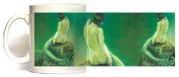 Emerald Mermaid Mug by Artist Carol Philips 11oz Coffee Mugs Microwave and Dishwasher Safe