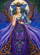 Enchantress by Jane Starr Weils   8"x10" Ceramic Art Tile with recessed hangers for tabletop or wall hanging purposes