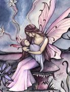 Faery Love by Jennifer Galasso   8"x10" Ceramic Art Tile with recessed hangers for tabletop or wall hanging purposes