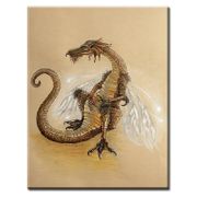 Fairy Dragon by Carol Philips   8"x10" Ceramic Art Tile with recessed hangers for tabletop or wall hanging purposes