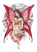 Fairy Friends by Meredith Dillman   8"x10" Ceramic Art Tile with recessed hangers for tabletop or wall hanging purposes