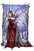 Fairy Queen's Passage by Meredith Dillman   8"x10" Ceramic Art Tile with recessed hangers for tabletop or wall hanging purposes