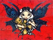 Fairy Voodoo by Jasmine Becket Griffith  8"x10" Ceramic Art Tile with recessed hangers for tabletop or wall hanging purposes