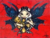 Fairy Voodoo by Jasmine Becket Griffith 8"x10" Ceramic Art Tile with recessed hangers for tabletop or wall hanging purposes Fairy Voodoo by Jasmine Becket Griffith 8"x10" Ceramic Art Tile with recessed hangers for tabletop or wall hanging purposes