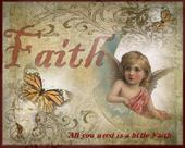 Faith by Sherri Baldy 8"x10" Ceramic Art Tile with recessed hangers for tabletop or wall hanging purposes Faith by Sherri Baldy 8"x10" Ceramic Art Tile with recessed hangers for tabletop or wall hanging purposes