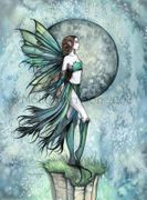 Fearless by Molly Harrison  8"x10" Ceramic Art Tile with recessed hangers for tabletop or wall hanging purposes