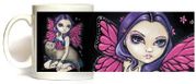 Ferret With Butterfly Wings Mug by Artist Jasmine Becket Griffith 11oz Coffee Mugs Microwave and Dishwasher Safe