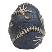 Figurine Dragon Fossil Egg Jewelry Box H 4 3/4" Cold Cast Resin