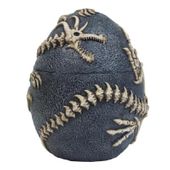 Figurine Dragon Fossil Egg Jewelry Box H 4 3/4" Cold Cast Resin