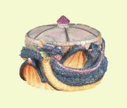 Figurine Dragon Trinket Box Hand Painted Resin