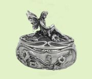 Figurine Fairy Trinket Box Hand Painted Resin Designed by Debby Kaspari