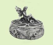 Figurine Fairy Trinket Box Hand Painted Resin Designed by Debby Kaspari
