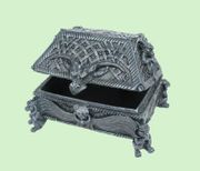 Figurine Gargoyle Jewelry Box In the enchanted world of Fairyland, our fairies are collector's favorites. Each charming figure is handcrafted with careful attention to detail, from the delicately carved wings to each figure's floral adornment. Hand painte