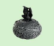 Figurine Gargoyle Lidded Box Cold Cast Resin