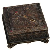 Figurine Religious Box Each sculpture in this collection is handcrafted with exquisite attention to detail, creating a beatiful work of art. Cold Cast Resin