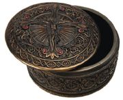 Figurine Religious Box Hand Painted Resin