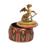 Figurine Serpent of Fire Box Hand Painted Resin