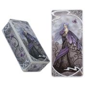 Figurine Silver Moon Box Cold Cast Resin Hand painted to Detail All items Copyrighted. Licensed by The Fairy Society