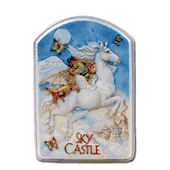 Figurine Sky Castle Box Hand Painted resin Dream Keepers by Artist Jody Bergsma