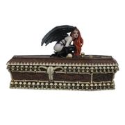 Figurine Vampire Vixen Coffin Box Cold Cast Resin